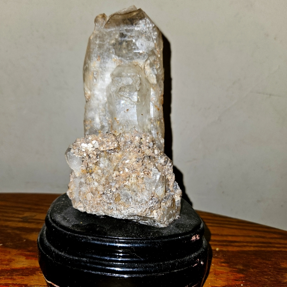 Himalayan citrine quartz cluster on stand